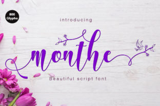 Monthe Font: Modern Calligraphy for Crafters